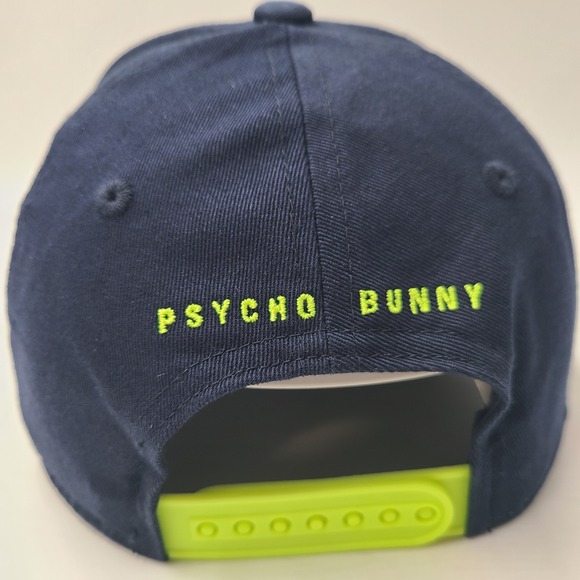 Psycho Bunny Hat Snapback Blue Green Cotton Casual Wear Skate Skateboard Men - Picture 8 of 13
